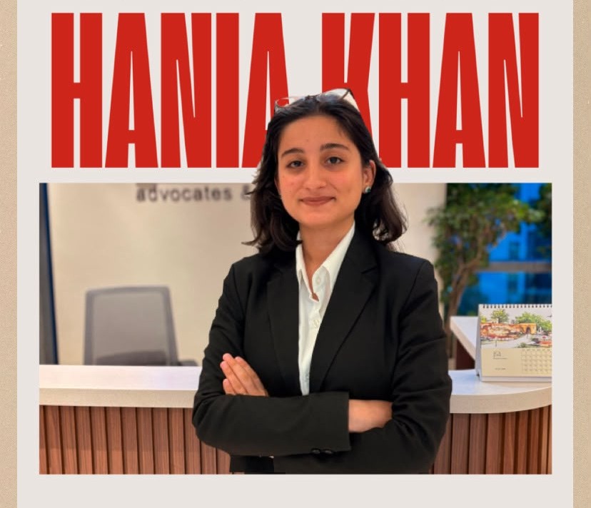 Hania Khan in a black blazer