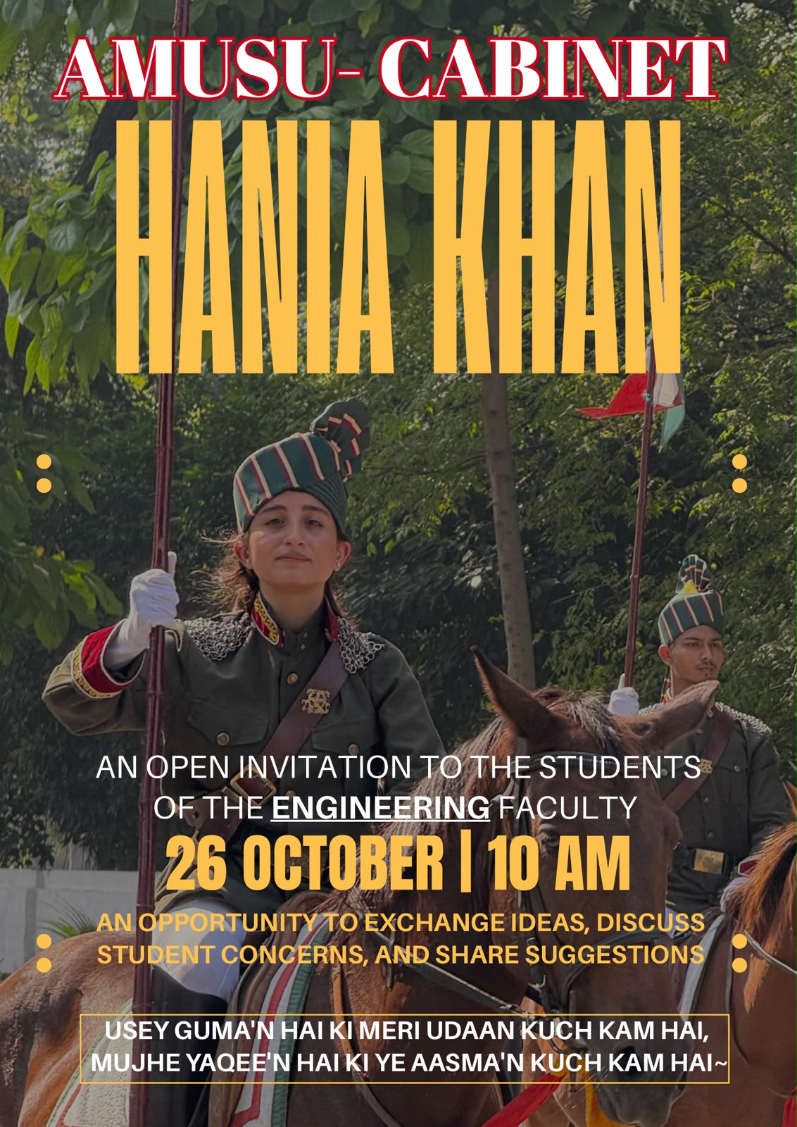 Hania Khan campaign poster
